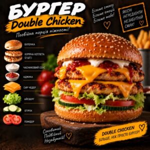 Burger Double Chicken
